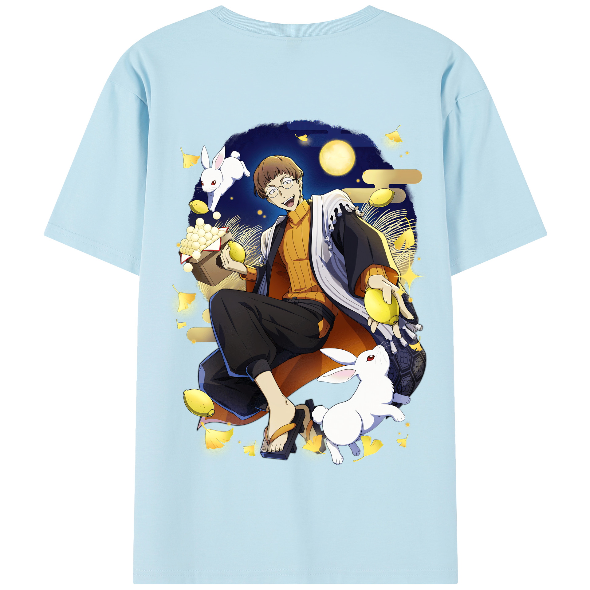 （画像用） 文豪ストレイドッグス Bungo Stray Dogs 綿100％半袖Tシャツ（背面プリント）